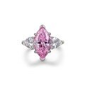wholesale S925 Silver European and American Fashion Luxury Internet Celebrity Same Style High Carbon Diamond Marquise 8*14 Ring 3 Carats-0-7