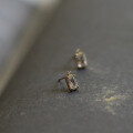 wholesale 9K Gold Pure Small Diamond Rectangular Ice Cube Zircon Retro French Mini Single Earring Stud-0-3