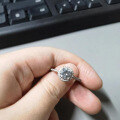 wholesale S925 silver new jewelry one-carat high-carbon diamond precision full-diamond micro-set ring for cross-border-0-0