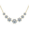 925 Silver Women's Luxury D Color Moissanite Necklace, Simple and Elegant-0-3