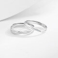 wholesale 925 Sterling Silver Minimalist Ins Niche Design Light Luxury Adjustable Open Couple Rings-0-1