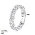 S925 Silver Full Moissanite Women's Ring, All-Diamond Sky Star Design, Exquisite and Luxe-0-3