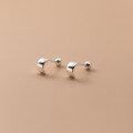 wholesale S925 Silver Summer Korean Style Smooth Arc Threaded Stud Earrings Minimalist Personality Ear Accessories for Women M04067-0-3