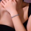 925 Silver Heart Bracelet Fashion Trend, Moissanite Cross-Border Custom Jewelry Processing-0-2