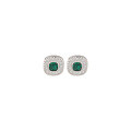 wholesale 925 Sterling Silver Green Retro Earrings, Light Luxury Niche Design New High-End Elegant Stud Earrings for Women-0-4