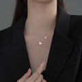 wholesale S925 Silver Butterfly Series Summer Fresh Pendant Necklace for Women with Inlaid Diamonds Simple Collarbone Chain D7713-0-2