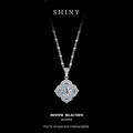Sterling Silver Moissanite Ins-style Minimalist Pendant Necklace-0-5