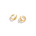 wholesale Sterling Silver Plated 14K Gold Hollow-Out Royal Style Ear Cuffs-0-1