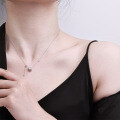 Sterling Silver Minimalist Pendant Adjustable Chain Necklace Wholesale-0-2