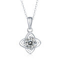 S925 Sterling Silver Four Leaf Clover Pendant Necklace, Wholesale-0-13