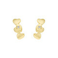 wholesale 9k Gold Japanese Spring Retro Luxury Style Love Heart Moissanite Stud Earrings-0-4