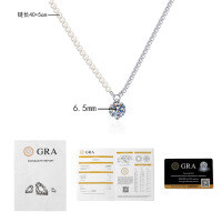 S925 Silver Cross-Border Moissanite Pearl Claw Chain Necklace-1 carat moissanite