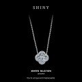 Sterling Silver Moissanite Ins-style Minimalist Pendant Necklace-0-4