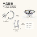 Sterling Silver Exaggerated European Cross-border Earrings with Moissanite Stars [Clearance Free Shipping]-0-41