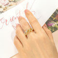 Metal Material Interlocking Ring Light Luxury Diamond Fashion Jewelry Wholesale Direct-0-1