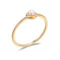 wholesale 925 Sterling Silver Japanese-style Light Luxury Jewelry, Simple and Versatile Spring Natural Pearl Marshmallow Ring for Women, New Style-0-1