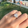 S925 Silver Clearance Square Zircon Ring, Free Shipping-0-2