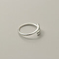 wholesale S925 Sterling Silver Water Drop Open Ring Ins Style Minimalist Elegant Women's Jewelry R01473-0-3