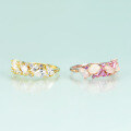 wholesale Rose gold plated S925 sterling silver with natural African opal ring, high-end luxury colored gemstone ring-0-2