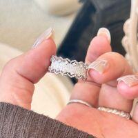 wholesale S925 Sterling Silver French Lace Filigree Ring, Vintage Luxury, Openwork Engraved Adjustable Ring-Silver>Adjustable opening