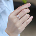 925 Sterling Silver Moissanite Starlight Ring, Exquisite and Minimalist-0-1
