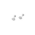 wholesale S925 Sterling Silver Crushed Silver Thread Ear Studs for Women, Screw-Back Textured Ear Cartilage Studs Minimalist Earrings-0-7