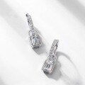 wholesale S925 Sterling Silver Plated European and American New Style Minimalist Moissanite Ear Clips Fashionable Trending Diamond Inlaid Earrings for Women with a High-End Feel-0-1