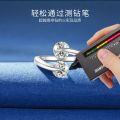 925 Silver 1ct Sweet Dual-Diamond Open Weave Sparkling Light Luxury Ring for Women-0-2