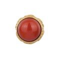 wholesale Gold-plated S925 Ancient Silver Inlaid with Natural Southern Red Agate Back-Cloud Handmade DIY Bracelet Necklace Jewelry Accessories-0-4