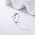 wholesale 925 Silver French Retro Colorful Enamel Bean Arc Earrings, Fashionable Diamond-Accented Open Ring-0-6