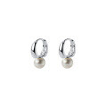 wholesale S925 Silver Ear Studs, Korean Style Small Freshwater Cultured Pearl Hollow Heart Earrings G8950-0-4