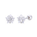 wholesale 925 Sterling Silver Five-Point Star Zircon Studs Earrings for Women-0-4