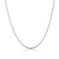 wholesale S925 Sterling Silver Maker's Fashion 08m Box Chain 40+5 Plain Silver Necklace Simple and Delicate for Pendant Decoration-0-4