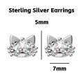 wholesale 925 Sterling Silver Cartoon Cat Ear Studs, Hypoallergenic, Versatile, Small And Exquisite, High-end Ins Style, No Need To Remove-0-6