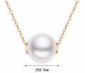 Metal Chain Freshwater Pearl Necklace with Hidden Pendant-0-42