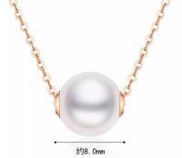 Metal Chain Freshwater Pearl Necklace with Hidden Pendant-Lulutong Pearl Necklace [K Gold]  925 Silver