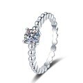 S925 Silver Moissanite Ring Women, 50-Point Chic Classic Sparkle Wholesale-0-3