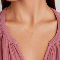 wholesale S925 Sterling Silver APN Collection Versatile Women's Necklace Elegant Minimalist Niche Premium Light Luxury Fashion OL-Minimum order: 30-APN15-P&gt;925 silver