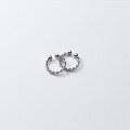 wholesale S925 Sterling Silver Summer Ear Cuff Without Piercing Double Layer Hollow Twist Chain Women's Ear Clip G9767-0-4