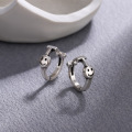 wholesale S925 Adjustable Smiley Open Ring for Women, Minimalist and Fashionable Index Finger Design-0-1
