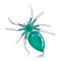 wholesale S925 Sterling Silver Insect Series Designer High-End Brooch, Spider Design with Natural Topaz Gemstone-0-8