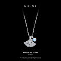 Sterling Silver Full-Set Lavender Moissanite Necklace, Sweet and Versatile-0-1