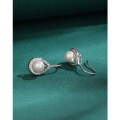 wholesale 925 Sterling Silver Korean Minimalist Waterdrop Pearl Earrings for Women, Small Design, Versatile Everyday Dangle Earrings with a Premium Feel-0-3