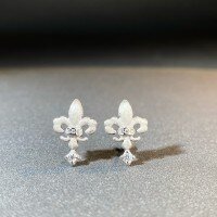 wholesale S925 Sterling Silver Set Matching Cross Bracelet Necklace Earrings Minimalist High-End Hand Brushed Silver Jewelry Wholesale-Earrings-ED197