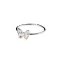 wholesale S925 Sterling Silver Diamond-Inlaid Butterfly Ring, Ins Style Design, Sweet and Elegant Women's Jewelry R01570-0-4