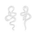 wholesale S925 Sterling Silver 1240 Serpentine Texture Inlaid Zircon Stud Earrings for Women, Small and Chic, Versatile, High-End Wholesale-0-5