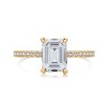 wholesale S925 Sterling Silver Ring for Women with High Carbon Diamond, Fashionable and Light Luxury, 8A Rhombus Ice Flower Cut Zircon Jewelry-0-6