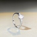 wholesale Sterling Silver D Color Moissanite Ring for Women, Square Emerald Cut Princess Four-Prong Setting-0-3