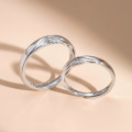 wholesale S925 Sterling Silver "Hold Your Hand" Couple Rings Pair, Light Luxury Niche Design High-End Sense Festival Gift for Men and Women Matching Bands-0-0