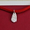wholesale Sterling Silver Sanskrit Mantra Zen Master Six-Syllable Mantra Pendant, Chinese Style Ornament DIY Jewelry Bracelet Accessory-0-6